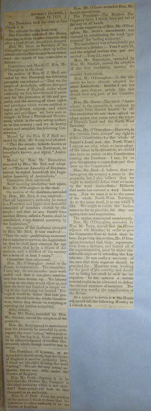 Journal de la session de l’Assemblée législative d’Assiniboia, page 14