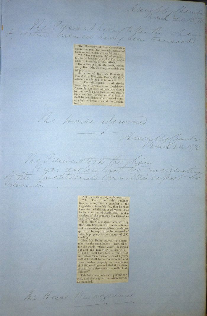 Journal de la session de l’Assemblée législative d’Assiniboia, page 15