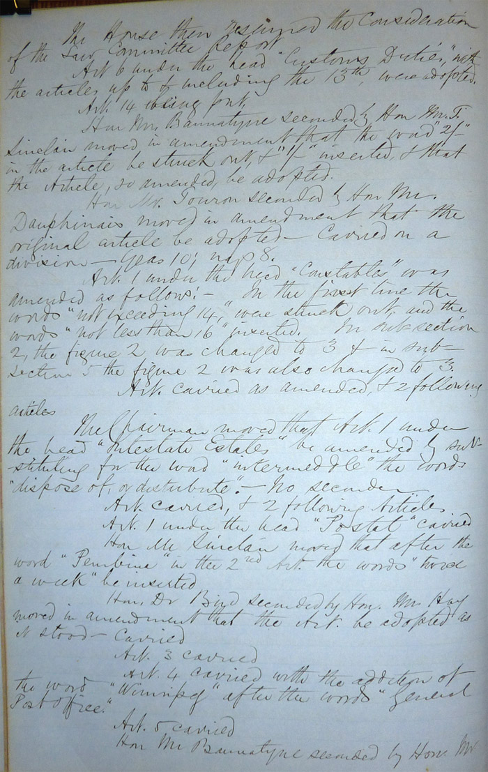 Journal de la session de l’Assemblée législative d’Assiniboia, page 35