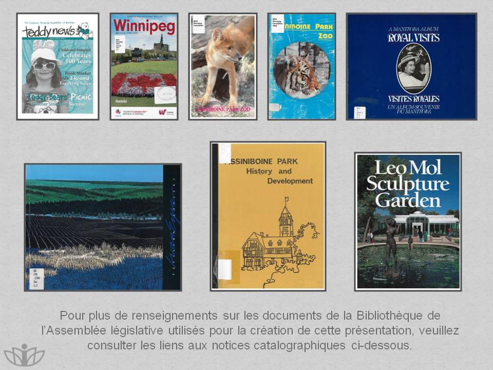 Pour plus de renseignements sur les documents de la Bibliothque de lAssemble lgislative utiliss pour la cration de cette prsentation, veuillez consulter les liens aux notices catalographiques ci-dessous.